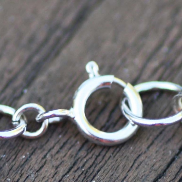 Natural Green and Blue Sapphire Bracelet Solid 14K White Gold 7" - 7.5" - Picture 5 of 5